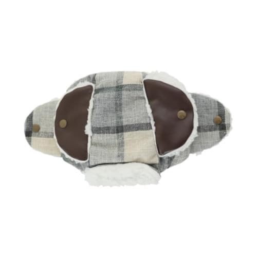 Baoblaze Warme Wintermütze für Haustiere, Kopfbedeckung mit Ohrlöchern, Schutzmütze für Hunde, atmungsaktiv, kaltes Wetter, Katzen- und Hundekostüm für Sport, Grey and M von Baoblaze