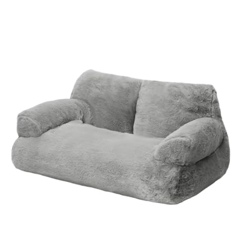 Baoblaze Waschbares Katzenbett, Flauschige Katzencouch, Bequeme Haustiercouch für alle Jahreszeiten, Haustiersofabett für kleine Hunde, Welpen, Kätzchen, Gray M von Baoblaze