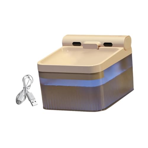 Baoblaze Wasserbrunnen für Haustiere mit leiser Pumpe im Inneren, 4 l, mit Bewegungssensoren, automatischer Wasserspender für Hunde, Kätzchen, Katzen, Welpen, Beige von Baoblaze