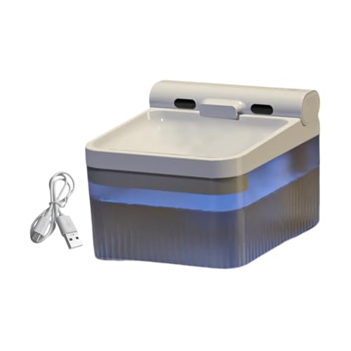 Baoblaze Wasserbrunnen für Haustiere mit leiser Pumpe im Inneren, 4 l, mit Bewegungssensoren, automatischer Wasserspender für Hunde, Kätzchen, Katzen, Welpen, GRAU von Baoblaze