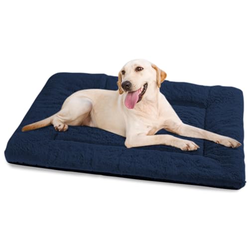 Baodan Hundebett Grosse Hunde, Hundekissen Waschbar Dog Bed - 106x71 cm Superweich Katzenbett mit Rutschfester Unterseite - Marineblau von Baodan