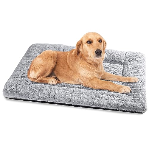 Baodan Hundebett Grosse Hunde, Hundekissen Waschbar Dog Bed - 106x71 cm Superweich Katzenbett mit Rutschfester Unterseite - Grau von Baodan