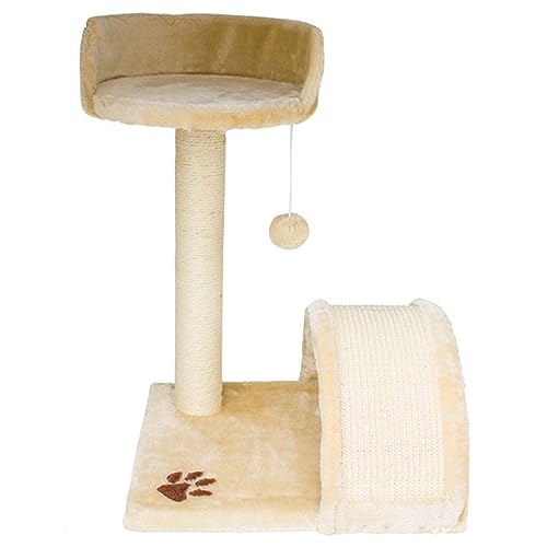 Cat House Deluxe-Katzenbett und Sisal-Kratzbaum-Mitte mit weicher Plüschoberfläche, Dicker, robuster Sisal-Kratzbaum, Schlafbereich von Baodiale