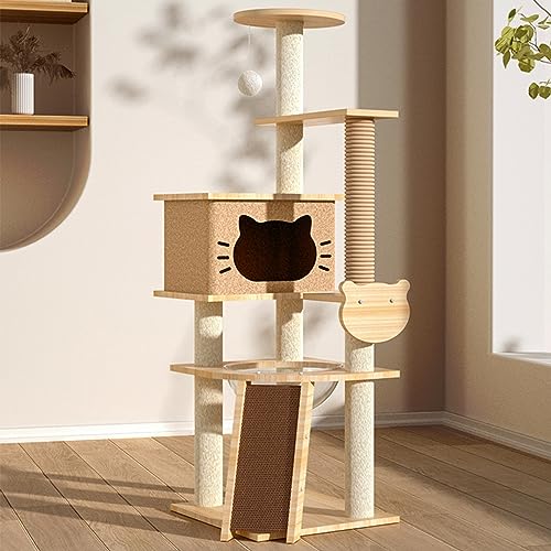 Katzenhaus, Katzenbaum, Turm für Hauskatzen, mehrstöckiger Katzenbaum mit Kratzbäumen, Sitzstange, Spielwiese, Aktivitätsball, Kätzchen/kleine Katzen von Baodiale