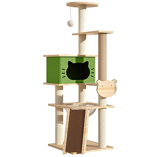 Katzenhaus, Katzenbaum, Turm für Hauskatzen, mehrstöckiger Katzenbaum mit Kratzbäumen, Sitzstange, Spielwiese, Aktivitätsball, Kätzchen/kleine Katzen von Baodiale