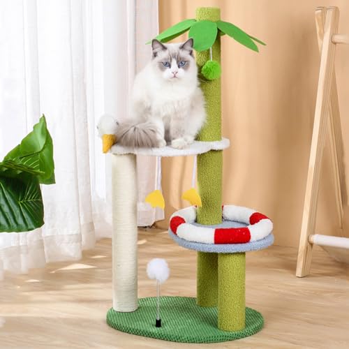 Katzenhaus Katzenbaum Kleine Katzenkratzbäume Katzenkratzbaum für Katzen und Kätzchen - Natürlicher Sisal-Kratzbaum Katzenkratzbaum von Baodiale