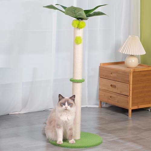 Katzenhaus Kokosnussbaum-Kratzbaum Basics Kätzchenkratzbaum Sisal-Kratzbäume mit hängendem Ball 85 cm für Kätzchen oder größere Katzen von Baodiale