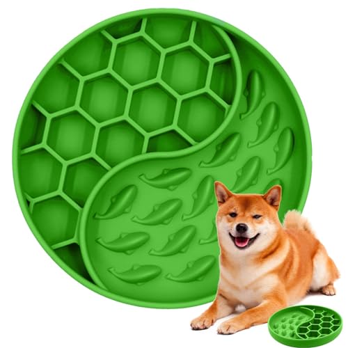 Baoqifong Hunde-Puzzle-Napf, Slow-Feeder-Hundenäpfe,Puzzle Design Hunde-Langsamleckpad für Käfig - Interaktiver Slow-Food-Futterspender für Katzen und Hunde, Katzennapf für gesunde Ernährung für Nass- von Baoqifong