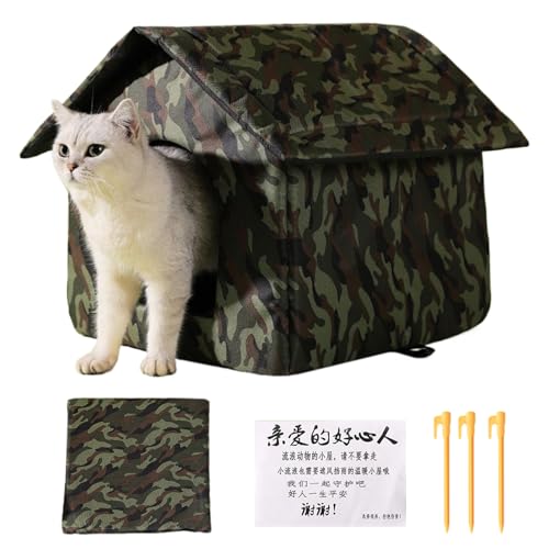 Baoqifong Katzenhaus Outdoor | Klappbares Freigehege Aus Oxford-Stoff,rutschfeste Winterfeste Katzenhöhle Versteck Schlafplatz Spielplatz,Für Schlafende Katzen Balkon Terrasse Draußen Baoqifong Katzenhaus Outdoor | Klappbares Freigehege Aus Oxford-Stoff,rutschfeste Winterfeste Katzenhöhle Versteck Schlafplatz Spielplatz,Für Schlafende Katzen Balkon Terrasse Draußen von Baoqifong