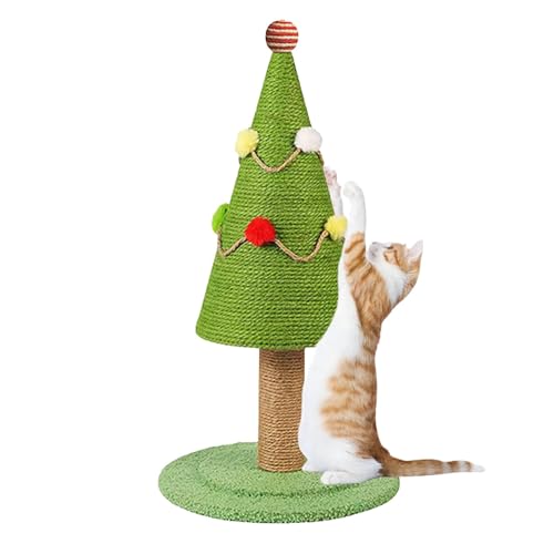 Baoqifong Weihnachtsbaum-Katzenkratzbaum,Katzenkratz-Weihnachtsbaum,Cartoon-Katzenkratzbaum | Katzen-Entspannungswerkzeug, ästhetischer Baumschmuck, niedliches Haustier-Verlobungsspielzeug für von Baoqifong