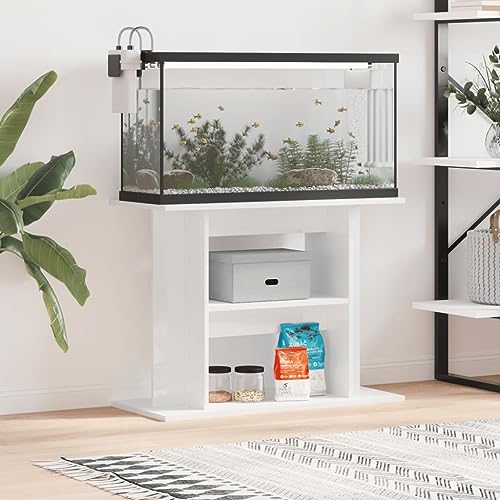 BaraSh Aquariumständer Hochglanz-Weiß 80x35x60 cm Holzwerkstoff Aquarium Unterschrank von BaraSh