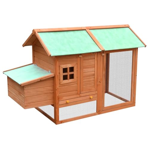 BaraSh Hühnerkäfig 170x81x110 cm Kiefernholz & Tannenholz Chicken Coop GroßEr Kaninchenstall Voliere Groß von BaraSh