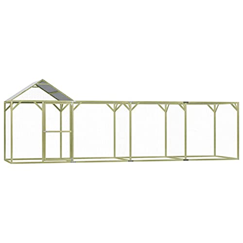 BaraSh Hühnerkäfig 6x1,5x2 m Imprägniertes Kiefernholz Chicken Coop GroßEr Kaninchenstall Voliere Groß von BaraSh