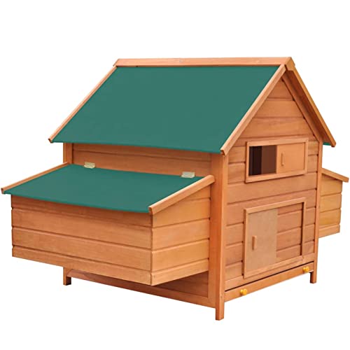 BaraSh Hühnerstall Holz 157x97x110 cm Hasenstall Innen HüHnerstall Winterfest Chicken Coop von BaraSh