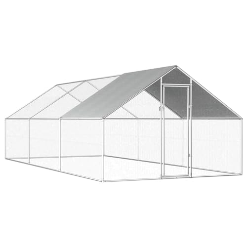 BaraSh Outdoor-Hühnerkäfig 2,75x6x1,92 m Verzinkter Stahl Freilaufgehege HüHner Chicken Coop Door HüHner Stall HüHnerkäFig von BaraSh