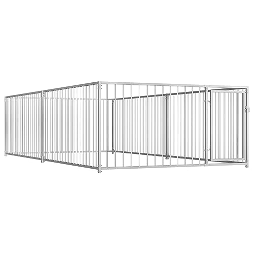 BaraSh Outdoor-Hundezwinger 200×400×100 cm Gartenzaun Zaun FüR Hunde Freigehege Kleintierzaun Outdoor Hundegitter Garten Haustier Zaun Garten von BaraSh