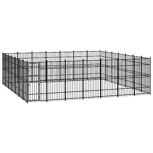 BaraSh Outdoor-Hundezwinger Dog House Outdoor Pet Comfort Katzengehege Hundeauslauf DraußEn Tiergehege Stahl 45,16 m² 3098000 von BaraSh