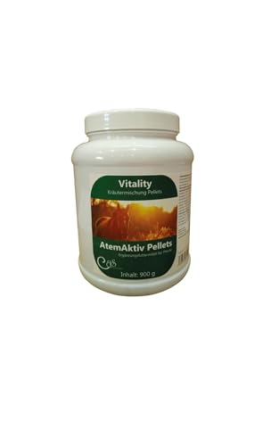 KrKräutermischung Vitality AtemAktiv Pellets - Atemwegskräuter für Pferde, Staubfrei, Bronchialkräuter für Pferde, beruhigt die Atemwege, fördert das Abhusten, (900 g) von Barbara Seitz