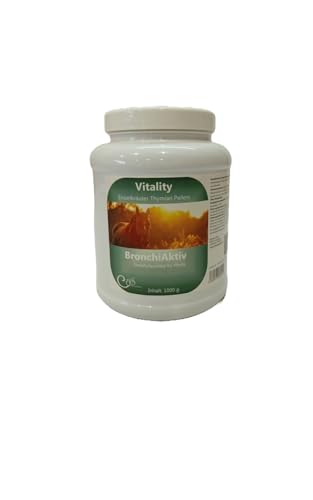 Vitality BronchiAktiv Pellets - getrocknete Thymiankräuter für Pferde, Pferdekräuter naturrein ohne Zusätze (1000 g) von Barbara Seitz