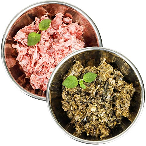 Barf-Snack hochwertiges Frostfutter - Sparpaket Ente & Blättermagen vom Rind (28kg x 1000g) biologisch artgerechtes Rohfleisch für Hunde & Katzen von Barf-Snack