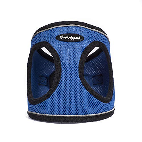 Bark Appeal BLRMEW-XL Mesh EZ Wrap Reflektierendes Brustgeschirr Hund, Größe 44, Blau von Bark Appeal