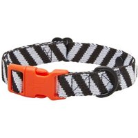 Barkalot Hundehalsband Recyceltes Polyester weiß/ schwarz L von Barkalot