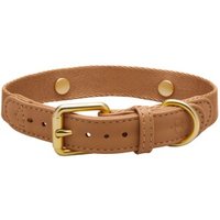 Barkalot Hundehalsband Veganes Leder beige XL von Barkalot