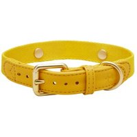 Barkalot Hundehalsband Veganes Leder gelb XS von Barkalot