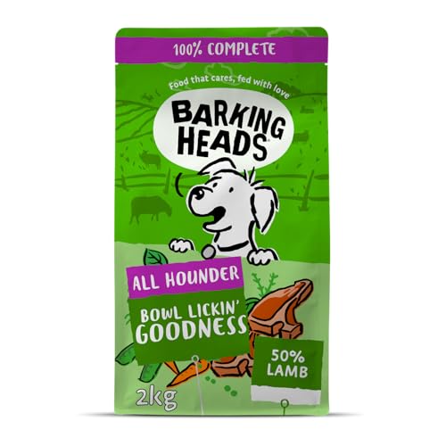 Barking Heads Complete Trockenfutter für Hunde 2 kg - Erwachsener All Hounder Bowl Lickin' Goodness Lamm - Natürlich, tägliche Immunität & Vitalität - Vom Tierarzt empfohlen von Barking Heads