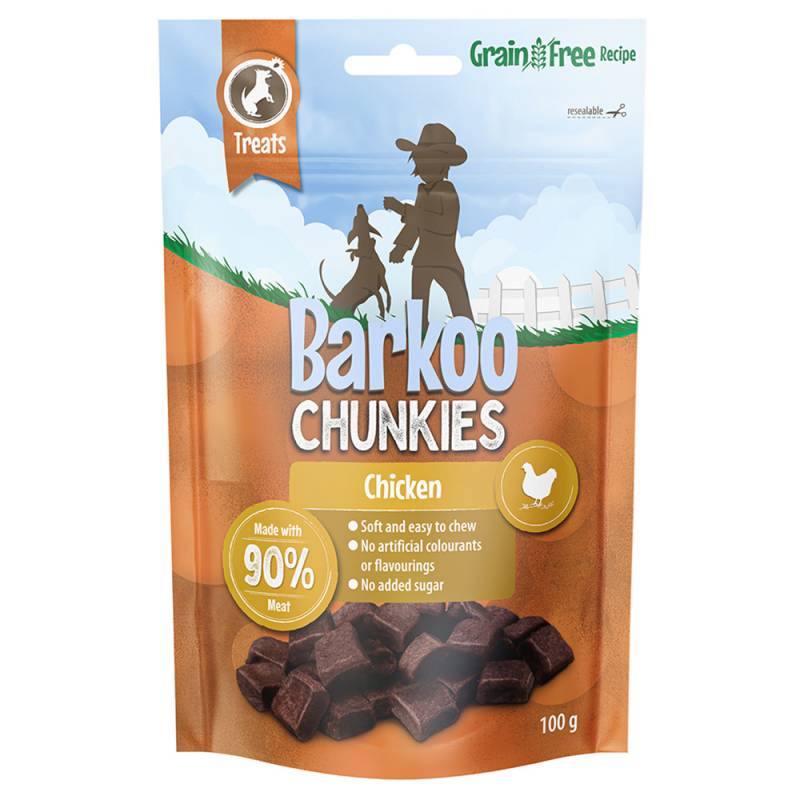 Barkoo Chunkies Meat Cubes 100 g - Sparpaket: 6 x 100 g Pute von Barkoo