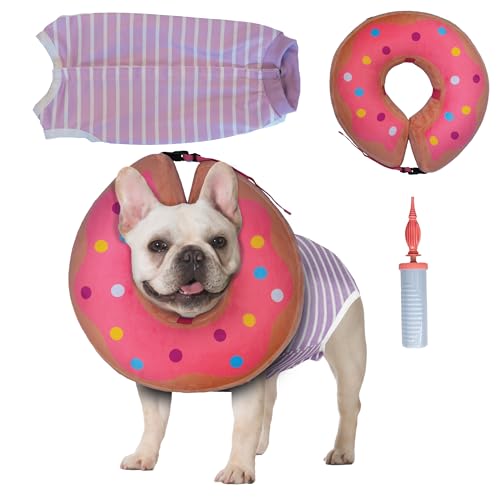 Barks & Mulligans Bundle Chirurgischer Genesungsanzug für Hunde nach Operationen, Violett-Rosa, Größe XL von Barks & Mulligans