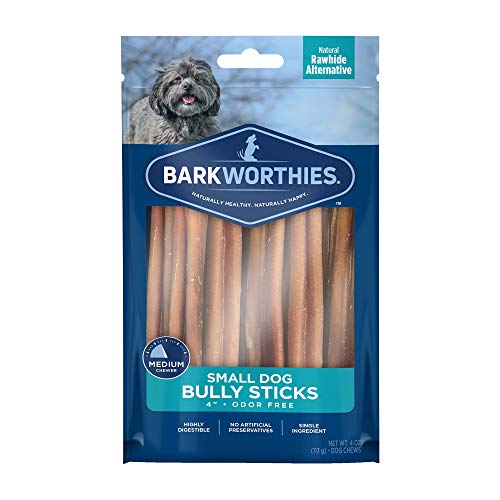 Barkworthies Bully Sticks Kauspielzeug für kleine Hunde, geruchlos von Barkworthies