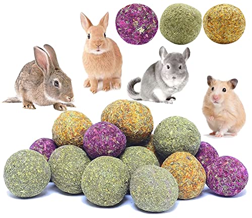 Barley Ears 120g Kaninchen Kauspielzeug natürlichen Rose+Ringelblume+Vergissmeinnicht Grasball Gerbil Hamster Guinea Gerbil Meerschweinchen Spielzeug Haustier Ratte Kleintiere Zähneknirschen Spielzeug von Barley Ears