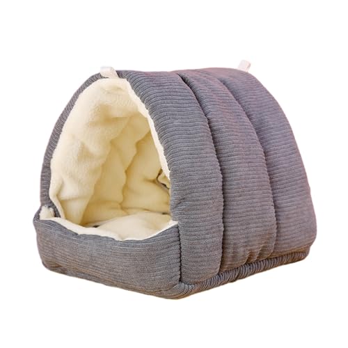 BaronHong Parrot Bird Bed Hammock Winter Warm Bird Plush Nest Toy for Conure Lovebird Parakeet Cockatiel Cage Accessory(Darkgray,M) von BaronHong