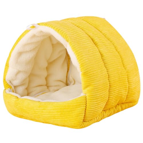 BaronHong Parrot Bird Bed Hammock Winter Warm Bird Plush Nest Toy for Conure Lovebird Parakeet Cockatiel Cage Accessory(Yellow,M) von BaronHong