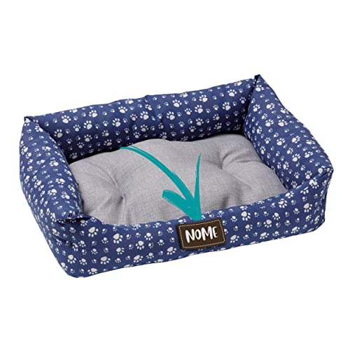 Baroni Home Hundebett PERSONALISIERBAR aus Stoff, Größe S, weiches Hundematte für Hunde und Katzen, bequem, für Schlafzimmer Wohnzimmer Flur, waschbar (45x60 cm, Grau mit Beinen) von Baroni Home