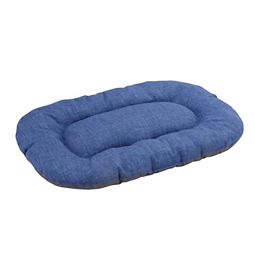 Baroni Home Hundekissen für große, mittelgroße Hunde oder Katzen, Hundebett gepolstert Hundematte, 57x90x9 cm - Doubleface, grau und blau, L von Baroni Home