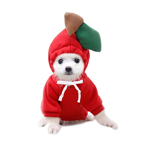 Barrageon Haustier Strickwaren Winter Warme Weste Hunde Pullover Welpe Kleidung Weiche Katze Klein Mittel Mantel Jacke Overall (Rot-L) von Barrageon