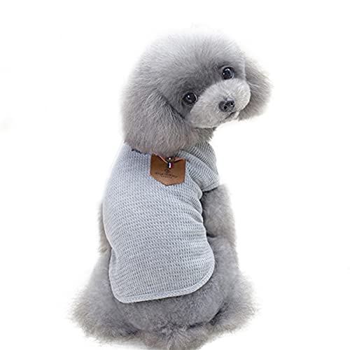 Barrageon Haustier Strickwaren Winter Warme Weste Hunde Pullover Welpe Mantel Jacke Overall Katze Kleidung Weiche Klein Mittel (Licht Grau-XL) von Barrageon