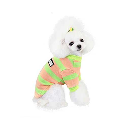 Barrageon Haustier Strickwaren Winter Warme Weste Hunde Pullover Welpe Mantel Jacke Overall Katze Klein Mittel Kleidung Weiche (Rosa-L) von Barrageon