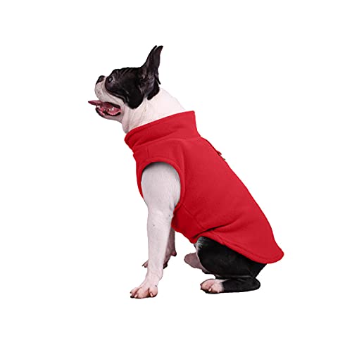 Barrageon Haustier Strickwaren Winter Weste Hunde Warme Pullover Welpe Mantel Jacke Overall Katze Kleidung Weiche Klein Mittel (Rot-M) von Barrageon