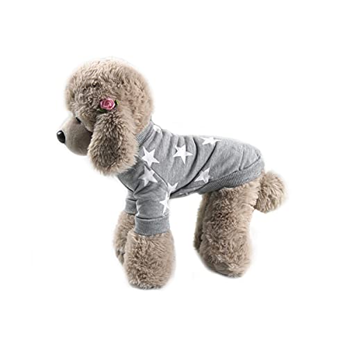 Barrageon Haustier Welpe Mantel Jacke Overall Strickwaren Winter Warme Weste Hunde Pullover Katze Kleidung Weiche Klein Mittel (Grau-S) von Barrageon