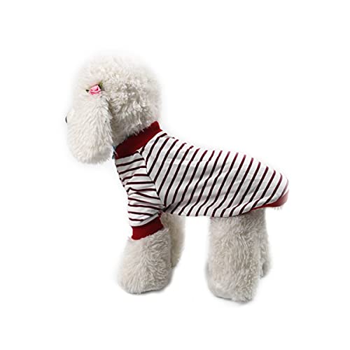 Barrageon Haustier Welpe Mantel Jacke Overall Strickwaren Winter Warme Weste Hunde Pullover Katze Kleidung Weiche Klein Mittel (Rot-XL) von Barrageon