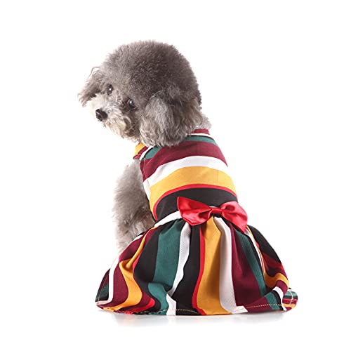 Barrageon Hunde Kleid Süß Prinzessin Bowknot Haustier Rock Kleidung Welpe Katze Für Kleine Hundekatze Mittelgroße Sommerkleidung (Mehrfarbig-L) von Barrageon