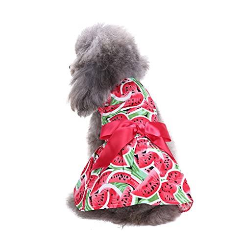 Barrageon Hunde Kleid Süß Prinzessin Bowknot Haustier Rock Kleidung Welpe Katze Für Kleine Hundekatze Mittelgroße Sommerkleidung (Rot-L) von Barrageon