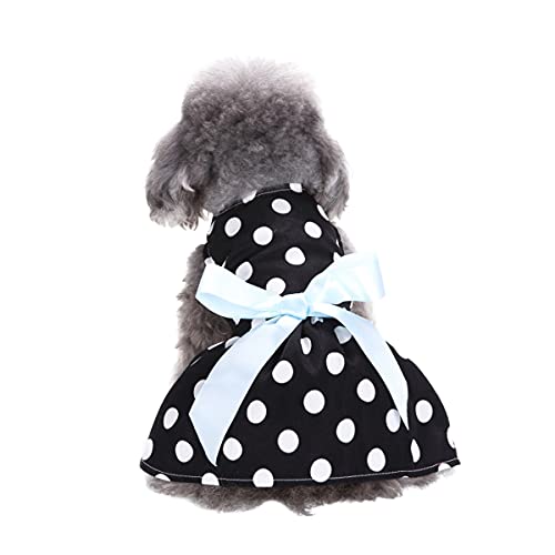 Barrageon Hunde Kleid Süß Prinzessin Bowknot Haustier Rock Kleidung Welpe Katze Für Kleine Hundekatze Mittelgroße Sommerkleidung (Weiß-L) von Barrageon