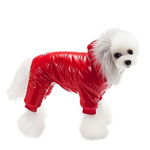 Barragoon Haustier Wintermantel Hunde Pullover Overall Welpen Jacke Katze Kleidung Licht Weiche Süß Klein Mittel Warme Weste (Rot01-L) von Barrageon