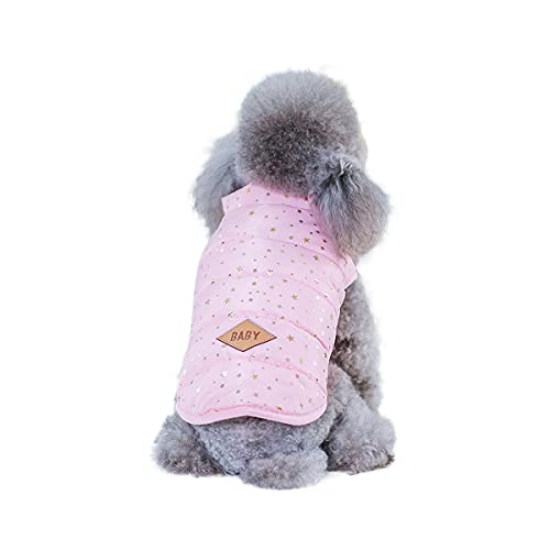 Barragoon Haustier Wintermantel Warme Weste Hunde Pullover Overall Welpen Süß Klein Mittel Jacke Katze Kleidung Licht Weiche (Rosa-L) von Barrageon