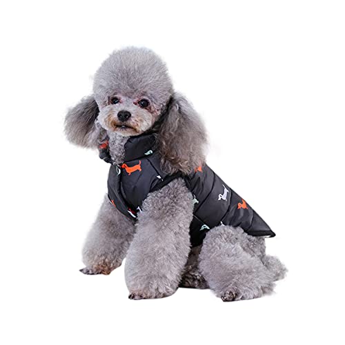 Barragoon Haustier Wintermantel Warme Weste Hunde Pullover Overall Welpen Süß Klein Mittel Jacke Katze Kleidung Licht Weiche (Schwarz-L) von Barrageon