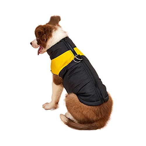 Barragoon Haustier Wintermantel Warme Weste Overall Welpen Jacke Katze Kleidung Licht Weiche Süß Klein Mittel Hunde Pullover (Gelb-2XL) von Barrageon